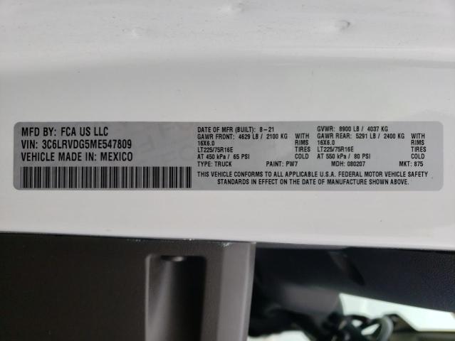 3C6LRVDG5ME547809 - 2021 RAM PROMASTER 2500 HIGH 蓝色 照片 14