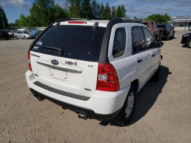 KNDJE723397591886 - 2009 KIA SPORTAGE LX WHITE photo 4