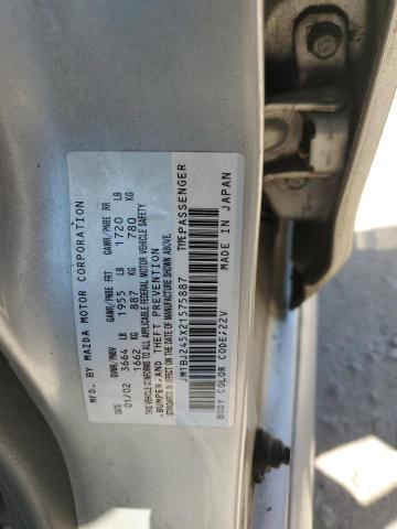 JM1BJ245X21575887 - 2002 MAZDA PROTEGE PR5 银色 照片 14