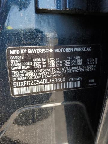 5UXFG2C54DL788860 - 2013 BMW X6 XDRIVE35I BLUE photo 13
