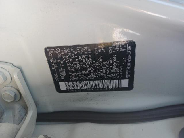 JN8AZ2KR6AT167730 - 2010 NISSAN CUBE BASE WHITE photo 10