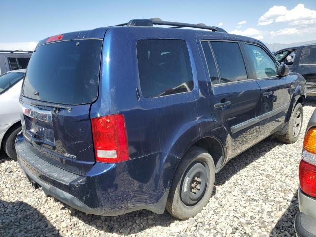 5FNYF4H28FB001342 - 2015 HONDA PILOT LX BLUE photo 3