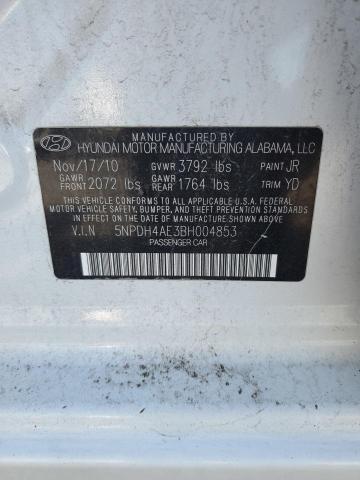 5NPDH4AE3BH004853 - 2011 HYUNDAI ELANTRA GLS WHITE photo 12