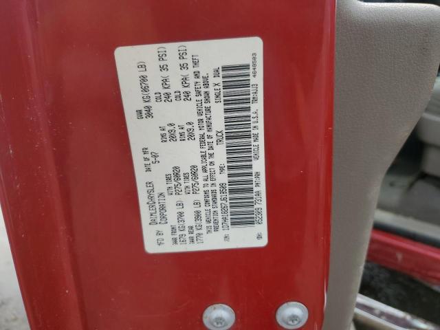 1D7HA18267J618509 - 2007 DODGE RAM 1500 ST RED photo 12