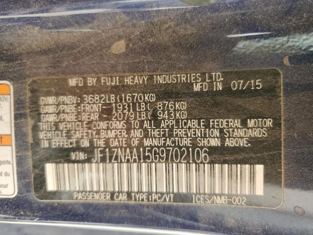 JF1ZNAA15G9702106 - 2016 TOYOTA SCION FR-S BLUE photo 12