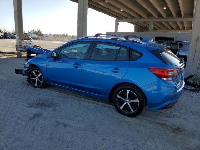 4S3GTAV63L3707492 - 2020 SUBARU IMPREZA PREMIUM BLUE photo 2