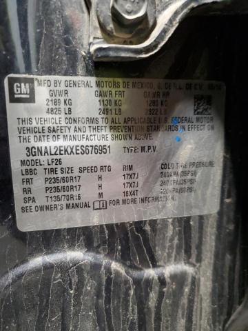 3GNAL2EKXES676951 - 2014 CHEVROLET CAPTIVA LS BLUE photo 14