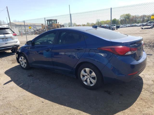 5NPDH4AE3GH665449 - 2016 HYUNDAI ELANTRA SE BLUE photo 2