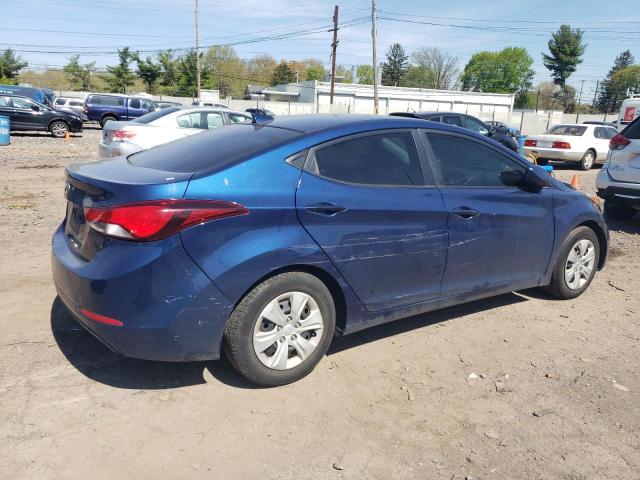 5NPDH4AE3GH665449 - 2016 HYUNDAI ELANTRA SE BLUE photo 3