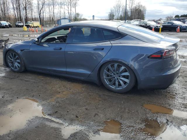 5YJSA1E52NF493608 - 2022 TESLA MODEL S 蓝色 照片 2