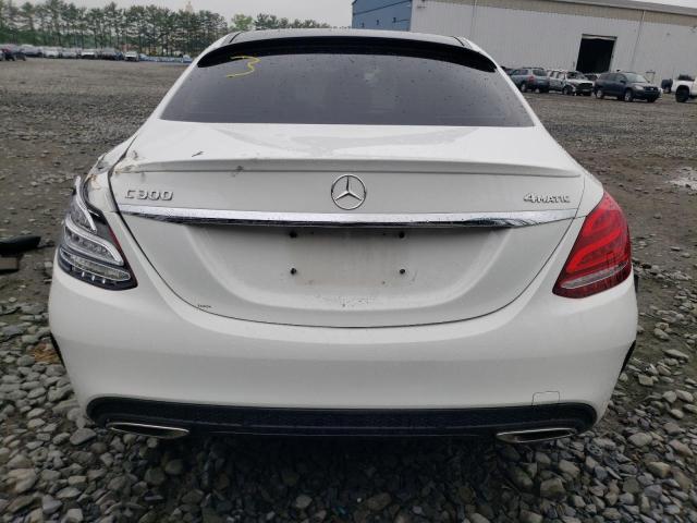 WDDWF4KB5HR292515 - 2017 MERCEDES-BENZ C 300 4MATIC WHITE photo 6