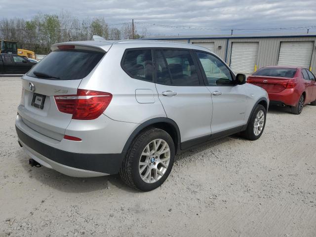 5UXWX5C55BL707928 - 2011 BMW X3 XDRIVE28I SILVER photo 3