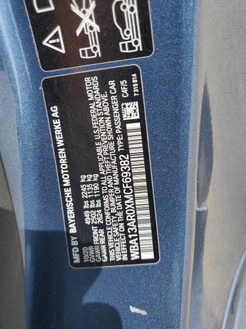 WBA13AR0XMCF69382 - 2021 BMW M440XI BLUE photo 12