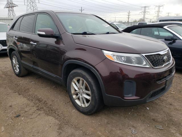 5XYKT3A60FG619835 - 2015 KIA SORENTO LX BURGUNDY photo 4