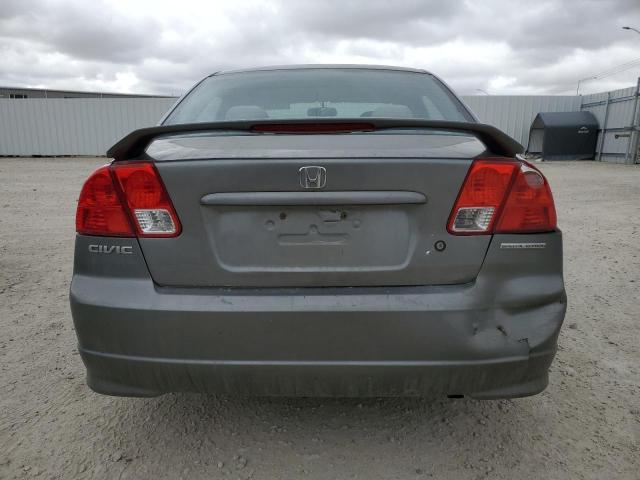 2HGES163X4H936332 - 2004 HONDA CIVIC DX VP GRAY photo 6