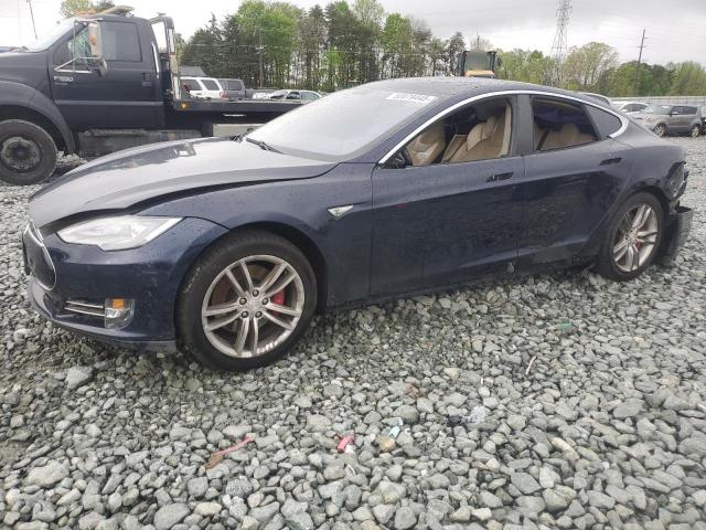 5YJSA1H19EFP31740 - 2014 TESLA MODEL S BLUE photo 1