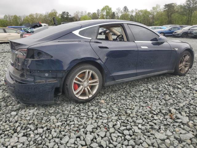5YJSA1H19EFP31740 - 2014 TESLA MODEL S BLUE photo 3