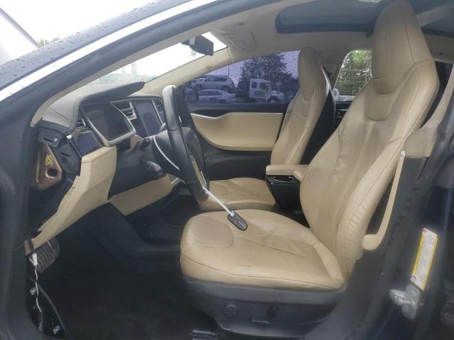 5YJSA1H19EFP31740 - 2014 TESLA MODEL S BLUE photo 7