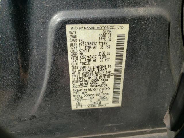 5N1AR18W56C672499 - 2006 NISSAN PATHFINDER LE GRAY photo 13