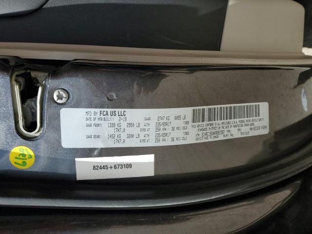 2C4RC1BG4KR651557 - 2019 CHRYSLER PACIFICA TOURING L GRAY photo 13