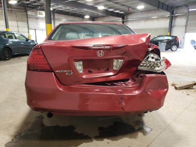 1HGCM66467A057419 - 2007 HONDA ACCORD SE BURGUNDY photo 6