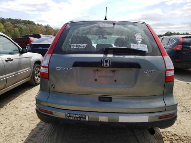 5J6RE4H32AL095668 - 2010 HONDA CR-V LX TEAL photo 6