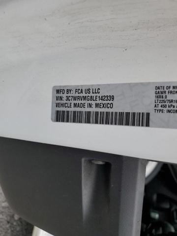 3C7WRVMG8LE142339 - 2020 RAM PROMASTER 3500 STANDARD Weiß Foto 12