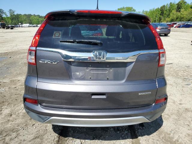 5J6RM3H97GL000080 - 2016 HONDA CR-V TOURING GRAY photo 6