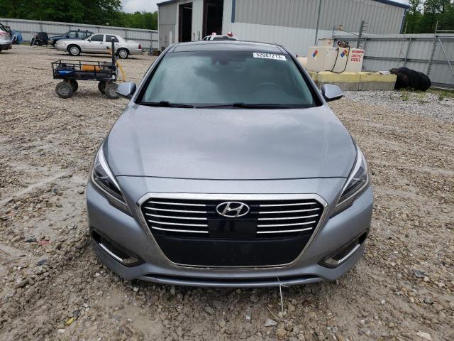 KMHE34L15GA030586 - 2016 HYUNDAI SONATA HYBRID BLUE photo 5