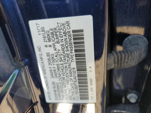 19UUB2F76JA013215 - 2018 ACURA TLX ADVANCE BLUE photo 12