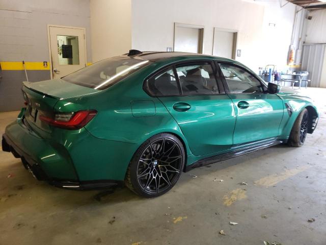 WBS53AY09NFM21784 - 2022 BMW M3 GREEN photo 3