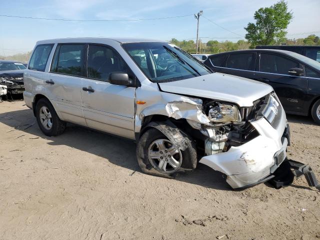 5FNYF28147B019799 - 2007 HONDA PILOT LX SILVER photo 4