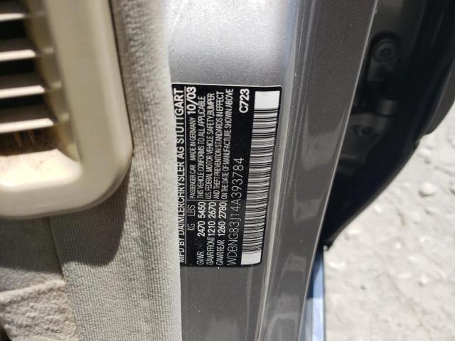 WDBNG83J14A393784 - 2004 MERCEDES-BENZ S 430 4MATIC GRAY photo 12