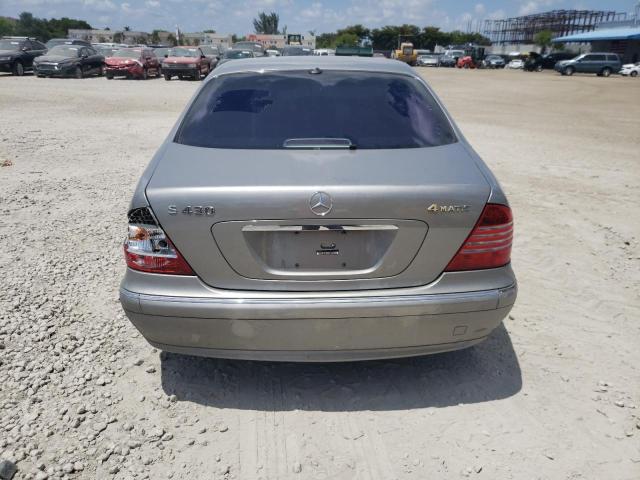 WDBNG83J14A393784 - 2004 MERCEDES-BENZ S 430 4MATIC GRAY photo 6