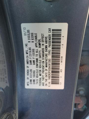 1HGCR2F50DA097283 - 2013 HONDA ACCORD SPORT GRAY photo 12