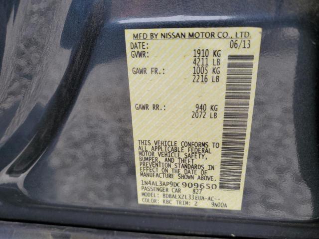 1N4AL3AP9DC909650 - 2013 NISSAN ALTIMA 2.5 CHARCOAL photo 13