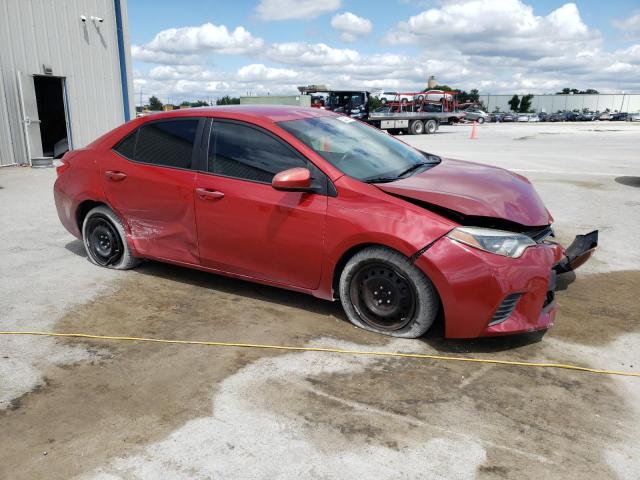 2T1BURHE1FC297649 - 2015 TOYOTA COROLLA L RED photo 4