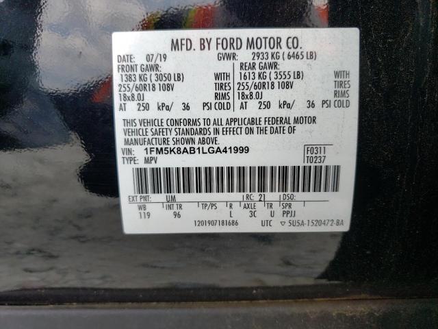 1FM5K8AB1LGA41999 - 2020 FORD EXPLORER POLICE INTERCEPTOR WHITE photo 13