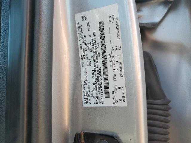 1FTEW1E58KFD24845 - 2019 FORD F150 SUPERCREW GRAY photo 13