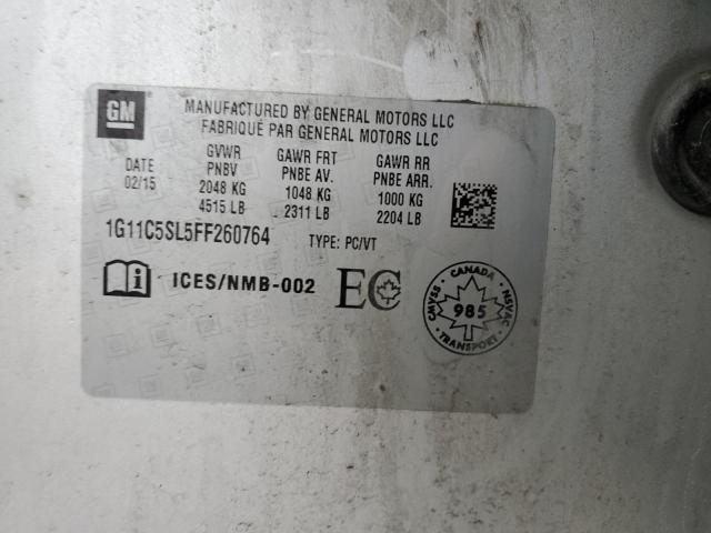 1G11C5SL5FF260764 - 2015 CHEVROLET MALIBU 1LT SILVER photo 12