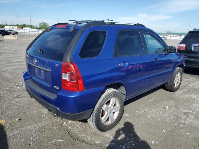 KNDJE723897585260 - 2009 KIA SPORTAGE LX BLUE photo 3