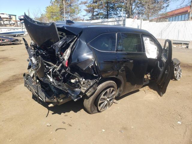 5TDGZRBH0MS086540 - 2021 TOYOTA HIGHLANDER XLE BLACK photo 3