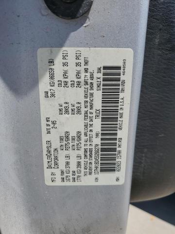 1D7HA18DX5S266270 - 2005 DODGE RAM 1500 ST SILVER photo 12