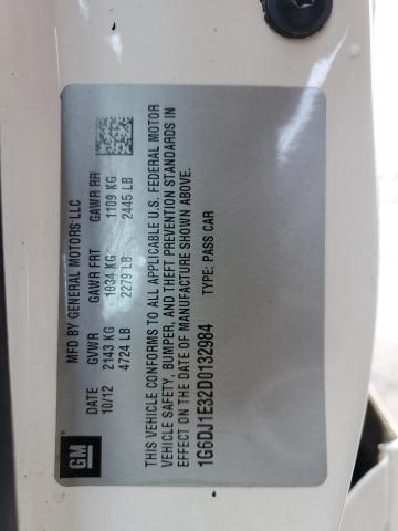 1G6DJ1E32D0132984 - 2013 CADILLAC CTS PERFORMANCE COLLECTION WHITE photo 13