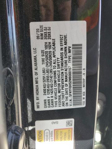 5FNYF8H52MB000167 - 2021 HONDA PASSPORT EXL შავი ფოტო 13