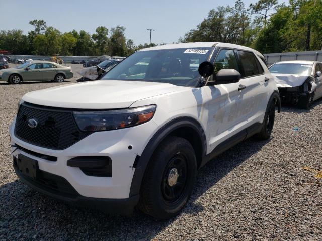 1FM5K8AW1LGA84452 - 2020 FORD EXPLORER POLICE INTERCEPTOR WHITE photo 1