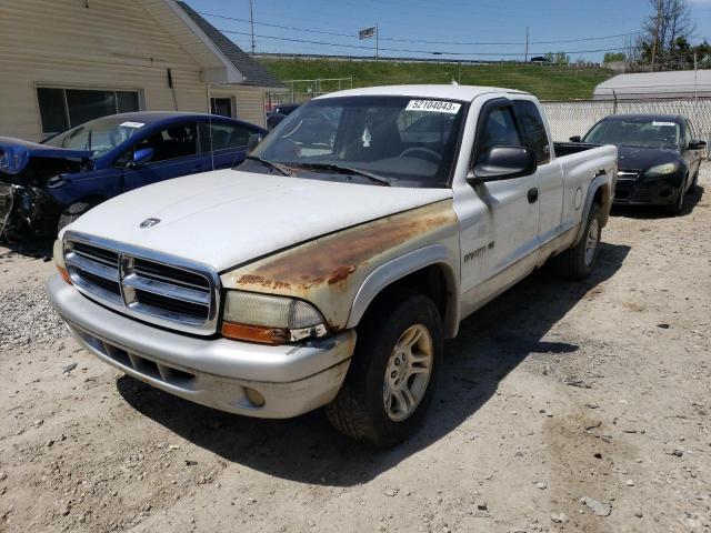 1B7GL42X22S513894 - 2002 DODGE DAKOTA SLT WHITE photo 1