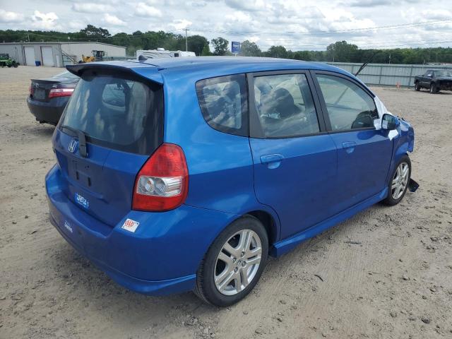 JHMGD386X7S019553 - 2007 HONDA FIT S 蓝色 照片 3