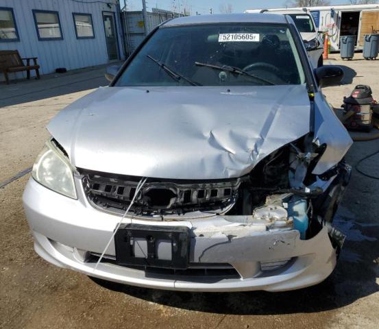 1HGES16365L020896 - 2005 HONDA CIVIC DX VP SILVER photo 5
