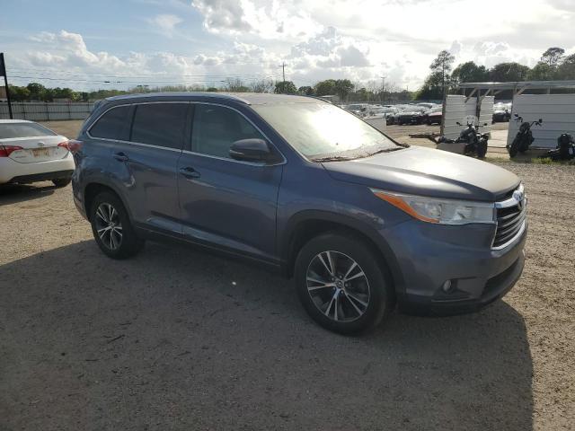 5TDKKRFH8GS128188 - 2016 TOYOTA HIGHLANDER XLE 蓝色 照片 4